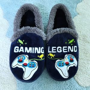 Size 13 Boys Gaming Legend Lounge Slippers Playstation Navy Blue
